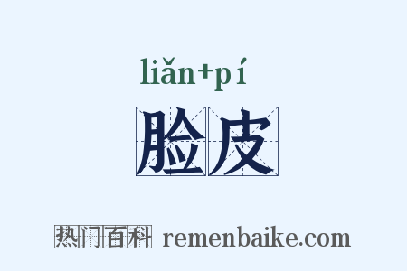 脸皮是什么意思的图片